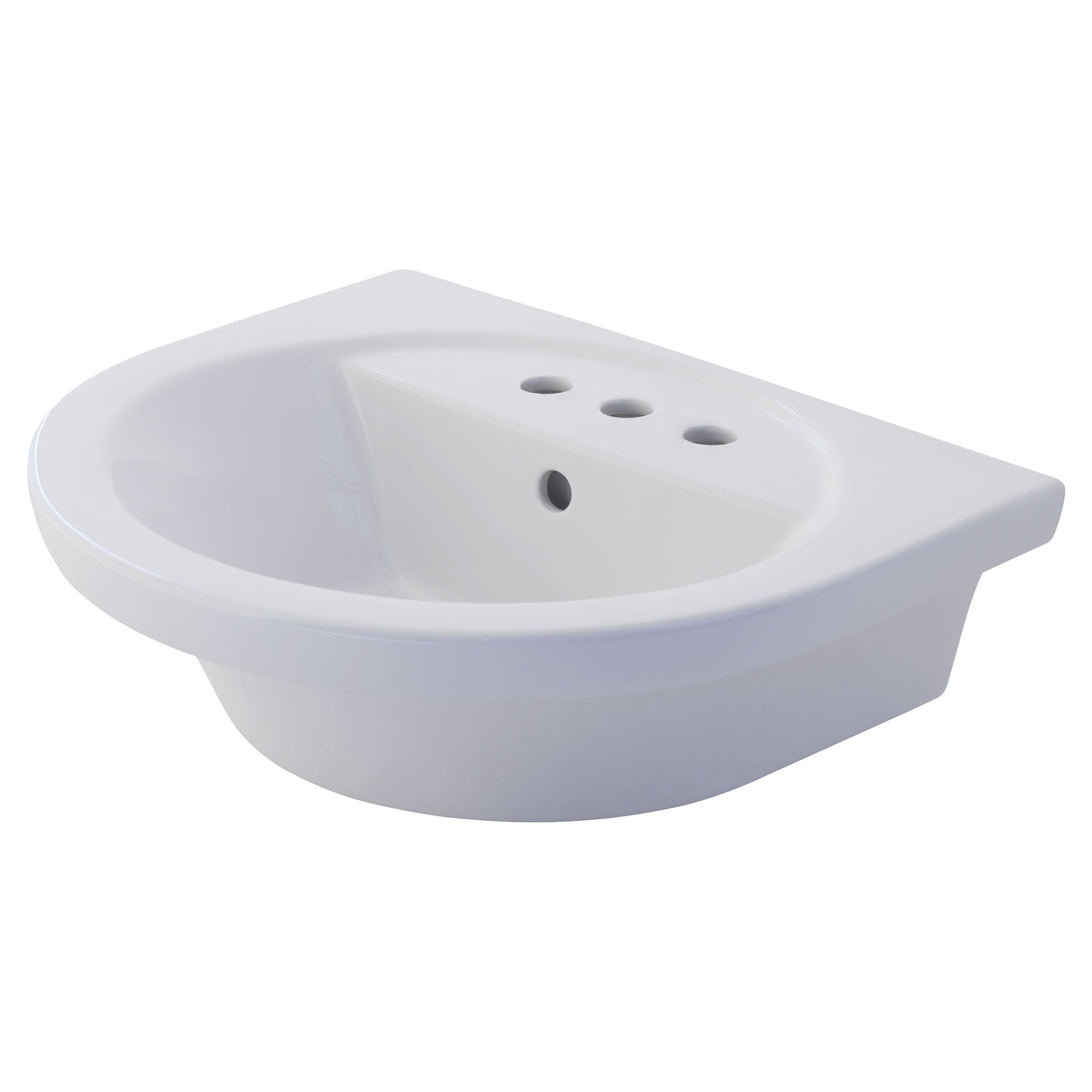 Tropic Petite 8 Inch Widespread Pedestal Sink Top WHITE
